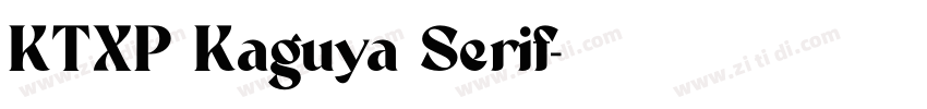 KTXP Kaguya Serif字体转换